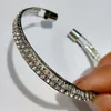 Wholesale Fashion Rhinestone Full Diamond 18K Gold Plated Alloy Metal Fine Jewelry Bracelets Nail Bangle Bracelet For Women