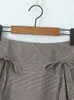 スカートチューサウビューティー2024女性ファッション甘い格子縞のプリントミニスカートセクシーなハイウエストスーパーショートスプリットシックボウスコート