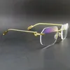 Lunettes de soleil coupées en diamant Vintage Mélos sans bord