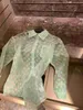 Kadınlar bluzlar gömlek tasarımcısı akın desenini çevirin yaka uzun kollu bluz gündelik düğme tasarımı 2024 lozk