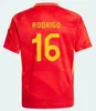 2024 Spains Pedri Soccer Jerseys 24 25 Morata Lamine Yamal Rodrigo Pino Merino Sergio M.asensio Ferran Home Home Away Men Kid Kit Kit Football Shirt Fan Player Version