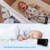 HelloBaby 5 "Baby Monitor med 26 timmars batteri, 2 kameror, Pan Tilt Zoom, 1000ft Range, Video Audio, No WiFi, Vox, Night Vision, 2-Way Talk, 8 Languages, Baby Registry