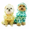 Appareil de chien Perfor pour les petits chiens mignonnes Imprimes en veste de pluie pour animaux de compagnie imperméables avec capuche entièrement couverte entièrement couverte