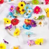 Fleurs décoratives 100pcs Artificiel Daisy Silk Decoration Party Wedding Home Floral Design Craft Supplies