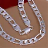 Chains Solid 925 Sterling Silver Necklace For Men Classic 12MM Cuban Chain 18-30 Inches Charm High Quality Fashion Jewelry Wedding244q