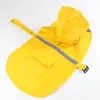 Hundkläder XS-XXXL REFLECTIVE TAPE STOR RAINCOAT COAT PET KLÄDER TEDDY Big Rain Factory Direct Sale DC928