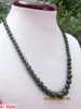 Partihandel 100% Natural Jade Dark Green Beads Tower Chain Halsband 1PC