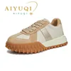 Casual Shoes AIYUQI Sneakers Ladies Anti Slip 2024 Spring Genuine Leather Women Thick Sole Forrest Gump