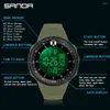 Armbanduhr Sanda Brand Männer Chronograph Sport Watch Mode Mann LED Digital wasserdicht