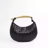 Fashionable Shark Weave Bag for 2024 with Large Capacity and Metal Handle Wholesale Women s Handbag in Solid Color