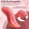 Leistungsstarke 10 -Modus -Heizung Zunge lecken Vibrator Mini Sexy Spielzeug für weibliche Klitorstimulator Nippel Masturbator Paare Produkt