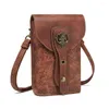 Sacs de taille en cuir rivet drop jambe sac steampunk rétro rock courroie hommes / femme moto crossbody bodinphe phone sachet