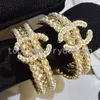 Diamond Pearl Letter Earrings Designer Studs Charm Women Earrings Rostfritt stål 925 Silver Design örhänge Pearl Earring Wedding Party Gift Jewelry Accessory