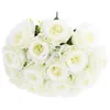 Flores decorativas Rosas falsas Cemitério artificial Vasos de plástico arranjo Memorial Memorial Outono Decoração de casamento Grave Bouquet Spring