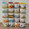 Bouteille d'eau 14oz Capacité Céramique Starbucks City Mug American Cities Café Mug tasse avec boîte d'origine New York City263d L48