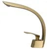 Bathroom Sink Faucets Brushed Gold Light Luxury Washbasin Faucet Nordic Cabinet Basin And Cold All Copper