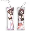 КЛАЧЕСНЫЕ ЛАНАРДЫ Симпатичная аниме мини -цепочка Dakimakura Key Chain Genshin Impact Hu Tao Small Pillow Подвеска Otaku Back Decpack Decon Decor Chlechain sterp y240417