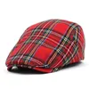 EPRK Berets Beret British Plaid Paped Cap Newsboy Cap coloré Femmes Femmes Mens Forward Hat D24418