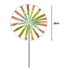 Dekorative Figuren 2pcs 55 cm Farbwechsel Windmühlen transparente PVC Outdoor Wind Spinner Yard Garden Terrasse Balkon Dekoration