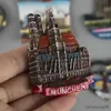 Kylmagneter tyska kylskåp klistermärke Berlin Frankfurt Architectural Tourism Souvenir klistermärke 3D tredimensionell Luxemburg Mun