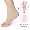 Kvinnors strumpor Invisible Gel Heel Pads Foot Massage Cushion Ankle Stöd Soles Intersole Silicone Protective Sock Running