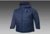 Mens Paris FC Down Winter Jacket Långärmkläder Klädrock Ytterkläder Puffer Soccer Parkas Team Emblem Customized9023546