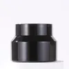 Storage Bottles 15g 30g 50g Black Glass Cream Bottle Empty Skincare Emulsion Hand Face Cosmetic Packaging Containers In Stock