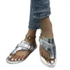 Slippers Women Flats Clip Toe Buckle Shoes Summer Dress Sandals 2024 Designer Flip Flops Walking Slingback Zapatos Ladies Slides