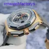 Minimalist AP Wrist Watch Royal Oak Offshore 26568OM Schumacher Limited Edition Ceramic Alloy Ring 18K Rose Gold Automatic Mechanical Watch Mens