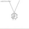 Luxury Top Grade Vancelfe Brand Designer Necklace S925 Sterling Silver Four Leaf Clover Necklace for Womens Version High Quality Jeweliry Gift