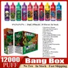 Bang 12000 Puff Disponível E Cigarros Vape Puff 12k 0% 2% 3% 5% 20 ml Preenchimento preenchido Bobina de malha 650mAh Recarregável caneta de caneta de bateria 15k 9k 9k