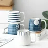 Mokken 500 ml grote onderglazuur keramische mokken ontbijt drinken koffie thee melkbekers Kantoor keuken tafelgerei Japanse handgeschilderde mug cadeaus 240417