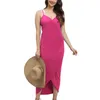 Summer Beach Sexy Women Solid Color Wrap Dress Bikini Cover Up Sarongs Women'S Clothing Swimwears Cover-Ups Plus Size