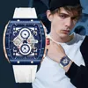 Montre-bracelets Curren Top Brand Mens Watches Luxury Square Quartz Wristwatch Chronograph Luminous Chronograph Watch For Men Date Clock D240417