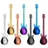 Spoons Coffee Spoon Stainless Steel Dessert Ice Cream Cutlery Gold Polishing Guitar Handle Mixing Creative Teaspoon Tableware