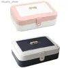 Accessories Packaging Organizers Jewelry Box PU Leather Jewelry storage Earring Boxes Packaging Storage Display Case Organizer For Home Travel girl gift Y240417