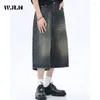 Frauen Shorts Retro großer Denim Unisex Style Wide Leg Capris Vintage Street Sommer Frauen hohe Taille losen Kurzjeans 5xl