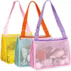 Sacs de rangement pour enfants Travel Beach Mesh Sac Protable Toys Organisateur de natation Femme Femme Cosmetic Makeup