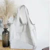 Vente de sac Canvas Feme Feme Couleur solide simple Sacs portables décontractés Femmes Femmes Shopping Twill Centant Handsbag Opbergtas