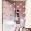 Aprons Curtains Heart Decor Novelty Window Living Room Curtain Divider String Home Decorations Beadstassel Door Drop Delivery Garden Dhjax