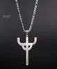 gioielli 3242 mm size punk gothic juda sacerdote collana in acciaio inossidabile Men039s Simbolo del logo Merch Merch preferito Char8481060