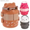 Bento Boxes Portable Lunch Box для горячей пищи утечка Bento Box Eyeglass Bear Lunch Box Sceckable Thermal Iosuled Bento Food Container L49