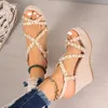 Sandalen dames modehelling hiel dikke zool waterdicht platform parel Roman sexy schoenen zomer