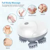 Elektrische hoofdhuidkop Massager Kneadvibrerend apparaat Gezondheidszorg Schouderhalsbeenarm Diepweefsel Massage Cat Pet Massager 240417