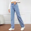 Jeans femminile 2024 Europa e Stati Uniti Lavati pantaloni in denim Fashion Cento modelle dritte casual