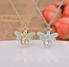 Pendant Necklaces 925 Sterling Silver Golden Bee Clavicle Chain Necklace Women Fashion Charm Wedding Jewelry Accessories Girlfrien2436935