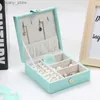 Accessories Packaging Organizers Single Layer Snap Jewelry Box Earrings Ring Storage Case Travel Portable Necklace Pendant Jewelry Organizer PU Y240423 TP2P