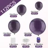 Parti Dekorasyonu 112pcs Set 32 ​​8ft Mavi Alüminyum Folyo Doğum Günü Tavan Süslemeleri Lateks Balon Asma Swirls Balonlar