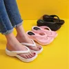 Kapcia 2024 Letnie grube platforma Sole kliny Flip Flip Flops for Women Clip Sandals Sandal