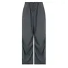 Spodnie damskie Qweek Y2K Grey Worbgy Spianty Kobiety Hip Hop Parachute Vintage Harajuku Streetwear Owwajne joggery spodnie